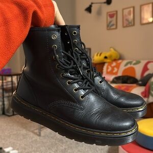 Dr. Martens Black Leather Women's Boots